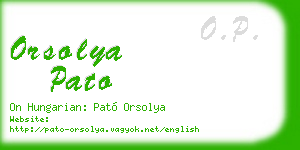 orsolya pato business card